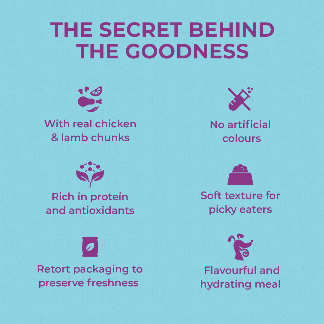 Applod Chicken & Lamb Chunks In Gravy Adult Wet Dog Food - 85g