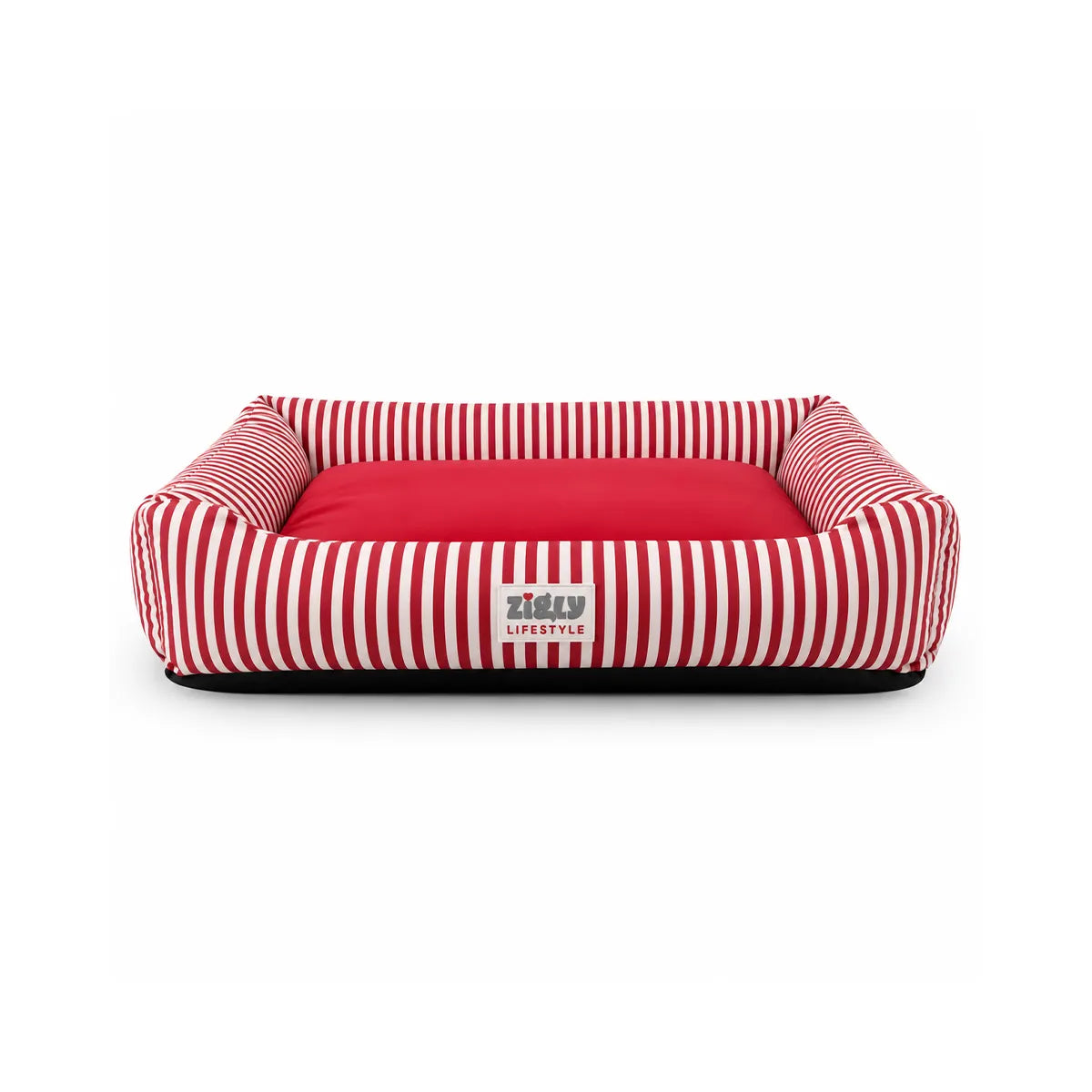 ZL Red Stripe Lounger Dog Bed