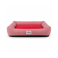 ZL Red Stripe Lounger Dog Bed