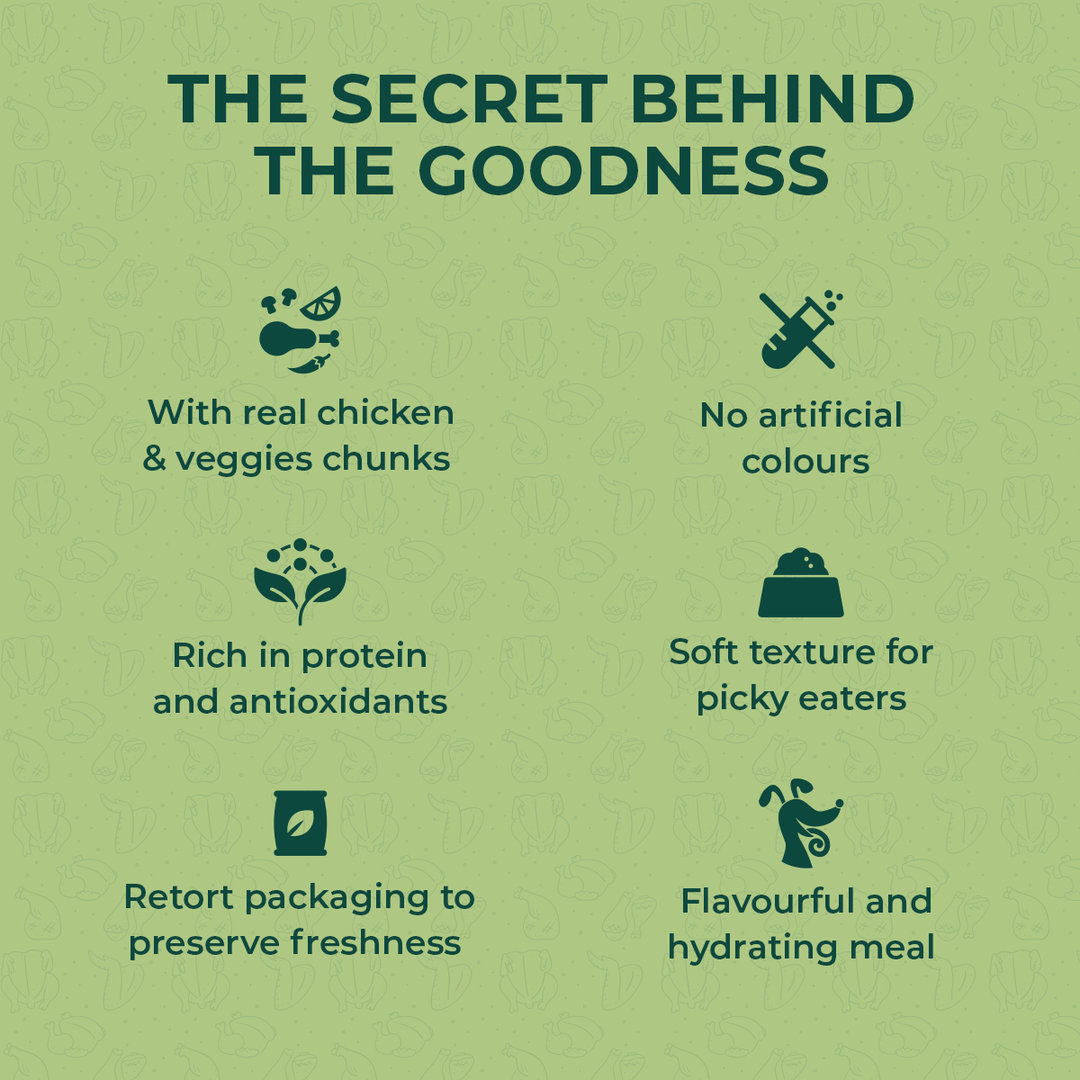 Applod Chicken & Veggies Chunks in Gravy Adult Wet Dog Food - 85g