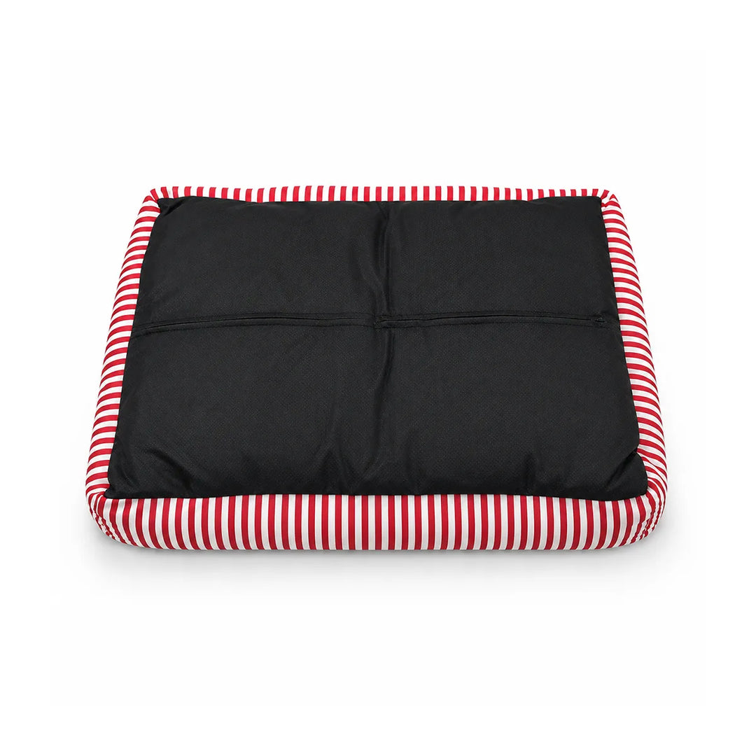 ZL Red Stripe Lounger Dog Bed