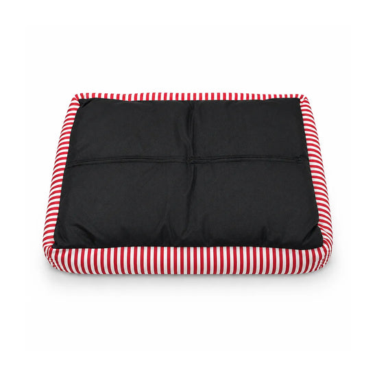 ZL Red Stripe Lounger Dog Bed