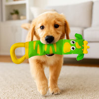 Outward Hound Fire Biterz Zebra Dog Toy Green Large