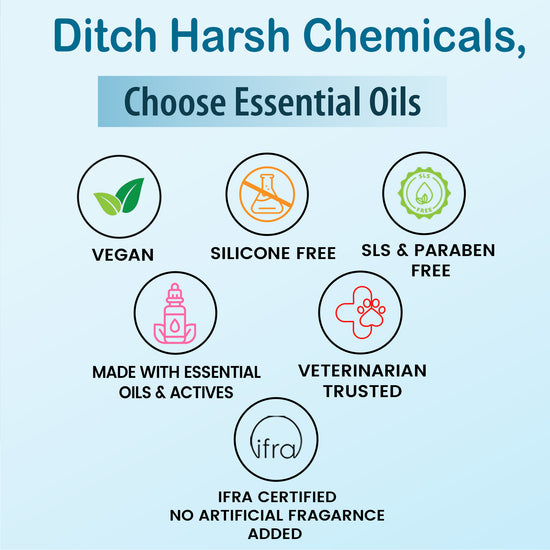 Tell Tails waterless dog shampoo benefits: vegan, silicone, SLS and paraben free on zigly