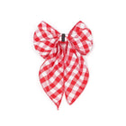 ZL Gingham Glam Ribbon Dog Bow Tie - Zigly