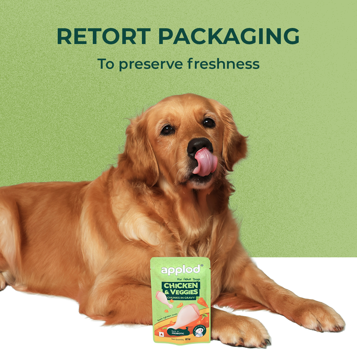 Applod Chicken & Veggies Chunks in Gravy Adult Wet Dog Food - 85g