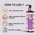 Tell Tails Anti-Dandruff Pet Shampoo usage guide with zigly