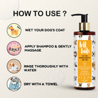 Tell Tails 5-in-1 Dog Shampoo usage guide from zigly