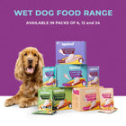 Zigly wet dog food range by Applod with flavors chicken paste, chicken & lamb, chicken & veggies, and chicken & liver