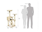 Zigly Lifestyle ZL Celeste Cat Tree with dimensions for size comparison