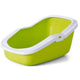 Savic Aseo lime green cat litter tray with white rim from zigly
