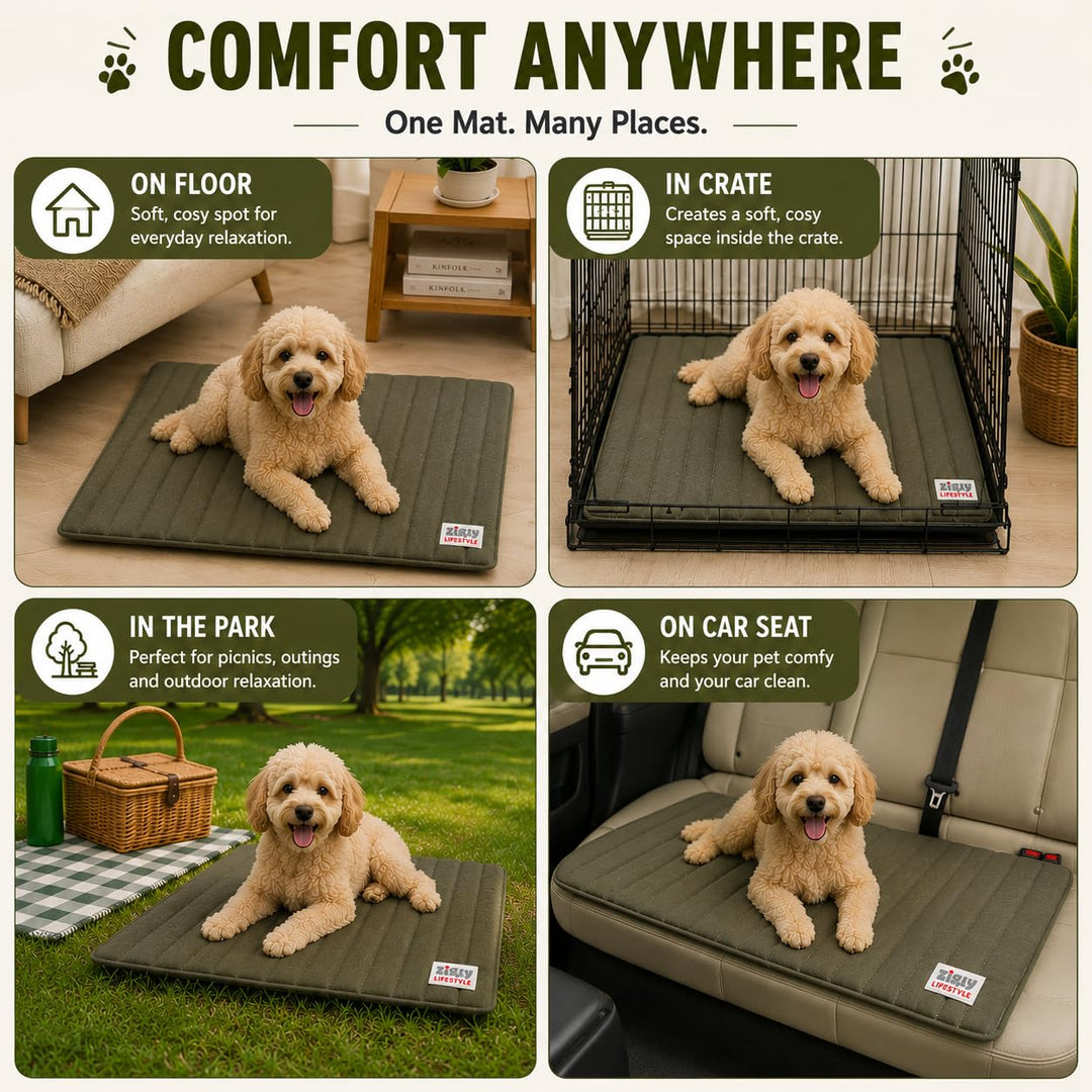 ZL Olive Snooze Nest Pet Mat