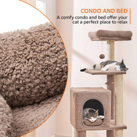 ZL Snickers Cat Tree Three Floor with Hanging Ball - Large