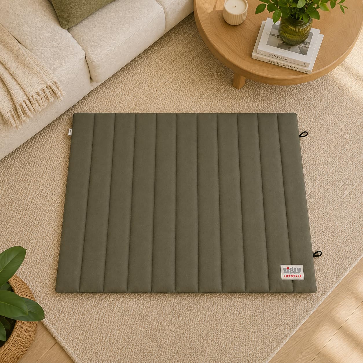 ZL Olive Snooze Nest Pet Mat