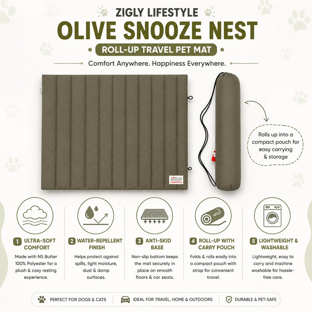 ZL Olive Snooze Nest Pet Mat