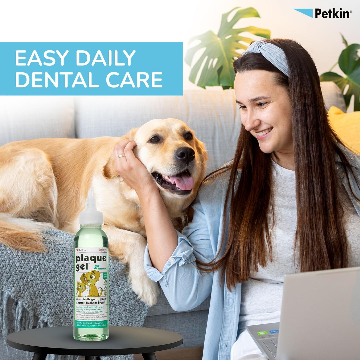 Petkin Plaque Gel Spearmint - 120ml