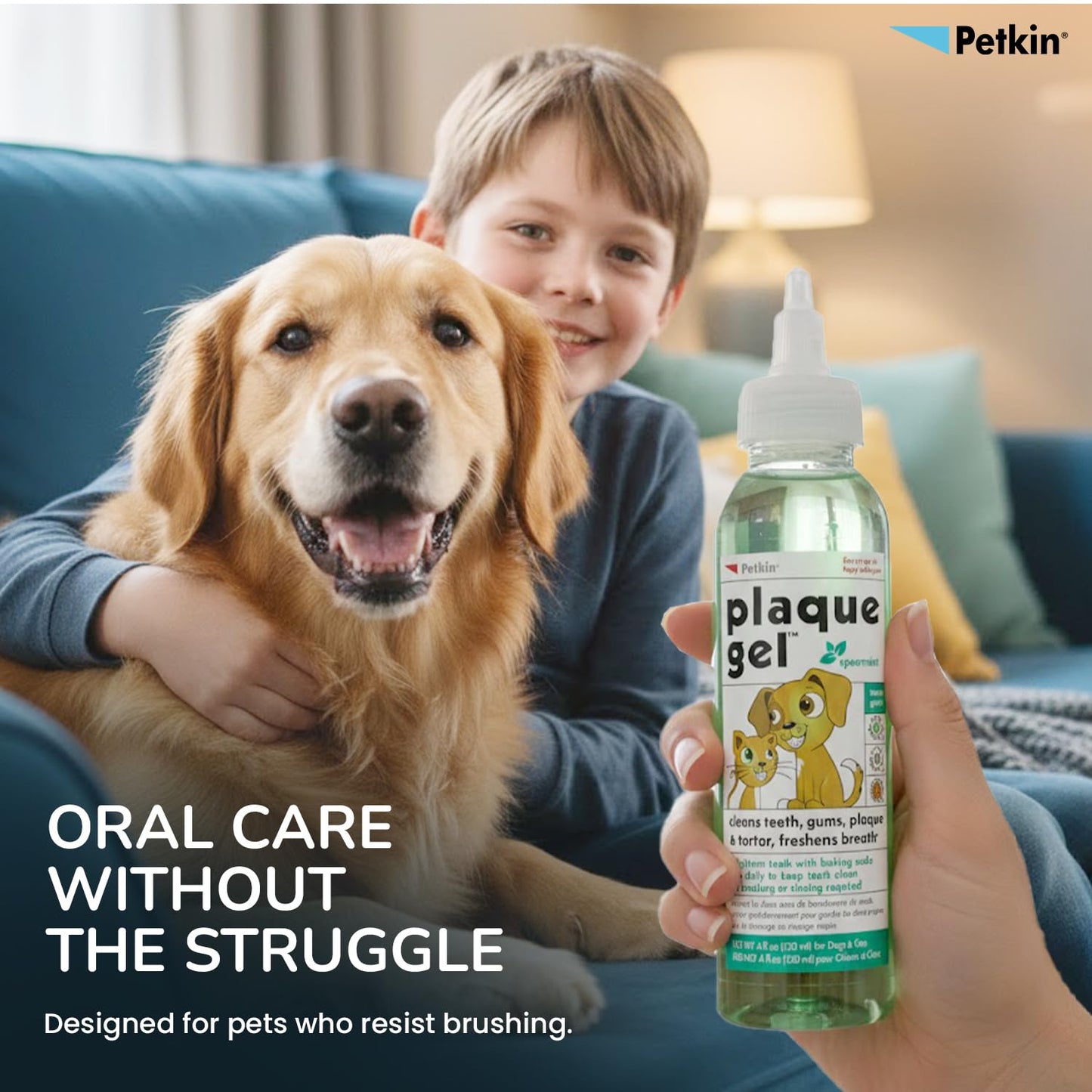 Petkin Plaque Gel Spearmint - 120ml