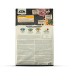 Back view of Acana Puppy & Junior dry dog food packaging with ingredients, Zigly