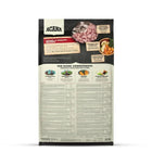 Back of Acana Sports & Agility Adult Dry Dog Food bag with ingredient details, zigly