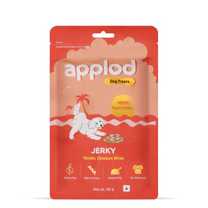 Zigly Applod dog treats jerky tender chicken bites gluten free high protein 50g