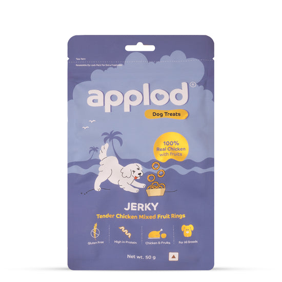 Applod Tender Chicken Mix Fruit Rings Dog Treat - 50g