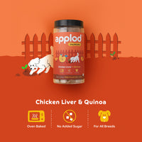 Applod Chicken Liver Dog Biscuit With Quinoa 