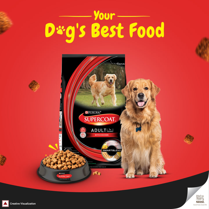 PURINA SUPERCOAT  with Chicken Adult (1+ Years) All Breed Dry Dog Food  - 2.5kg