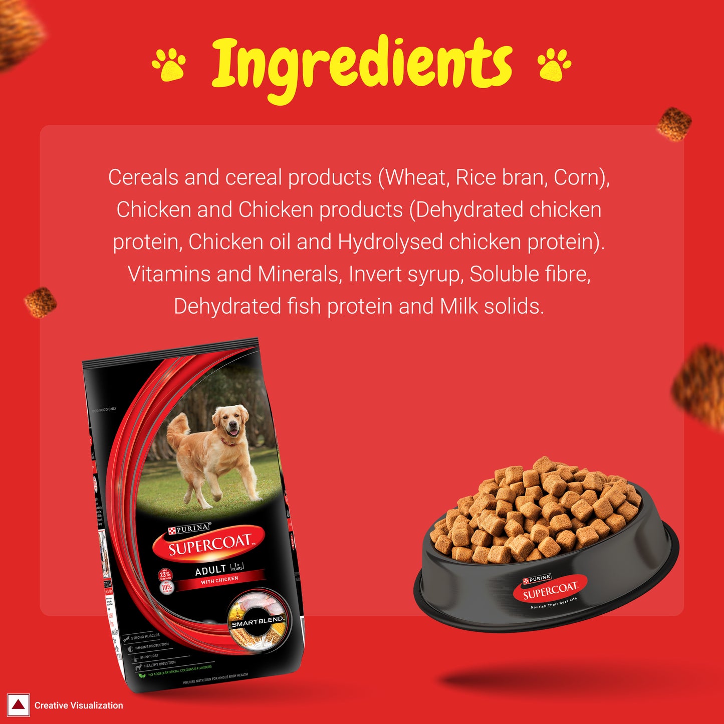 PURINA SUPERCOAT  with Chicken Adult (1+ Years) All Breed Dry Dog Food  - 2.5kg
