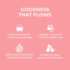 Zigly pet food benefits highlighting slow-simmered nutrition, collagen plus curcumin, natural grain-free, for dogs and cats