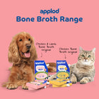 Zigly Applod Bone Broth Range with chicken-lamb broth for dogs and chicken broth for cats