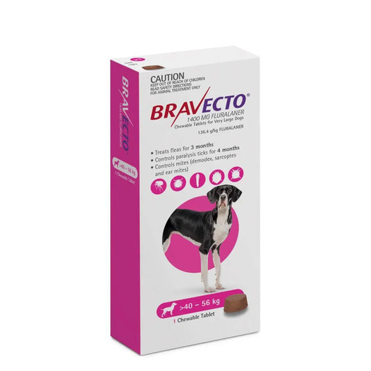 Bravecto Chewable 1400Mg Tablet For Dog - 40-56 kg