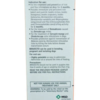 Bravecto Chewable 250Mg Tablets for Dogs –10kg