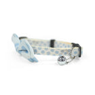 ZL Blueberry Dot Bell & Bow Cat Collar