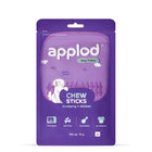 Zigly Applod blueberry and chicken dog chew sticks in resealable purple pouch for all breeds