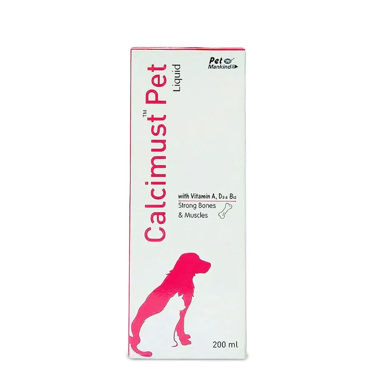Mankind Calcimust Syrup Calcium Supplement for Dogs and Cats (200ml)