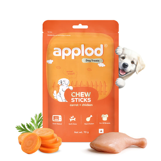 Applod Soft Carrot Chew Sticks Dog Treat  - 70g