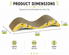 Catmos Purr Wave Cat Scratcher with Free Catnip