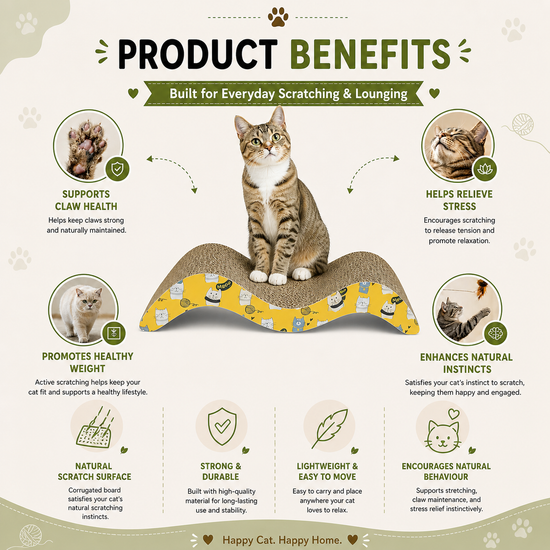 Catmos Purr Wave Cat Scratcher with Free Catnip