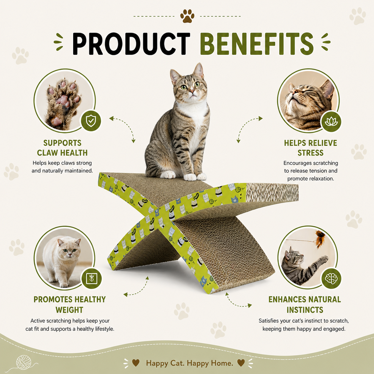Catmos X-Flex Cat Scratcher with Free Catnip