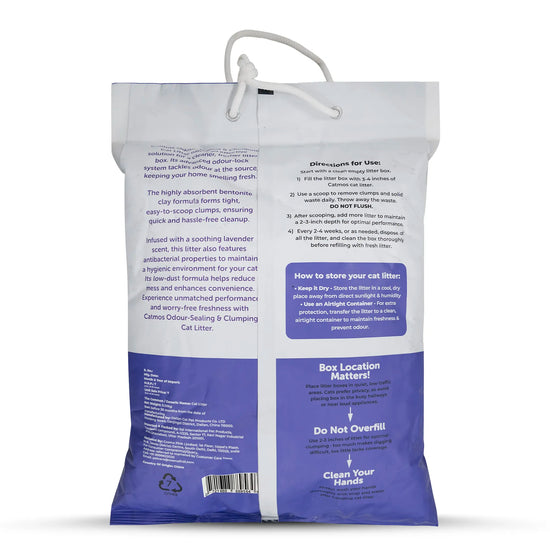 Catmos Odour Sealing Clumping Cat Litter - Lavender