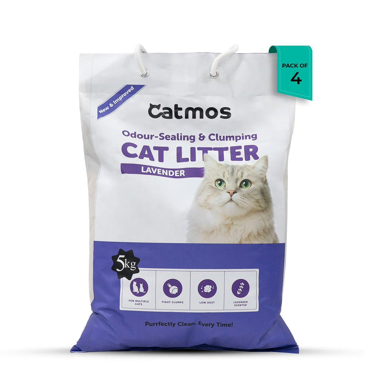 Catmos Odour Sealing Clumping Cat Litter - Lavender