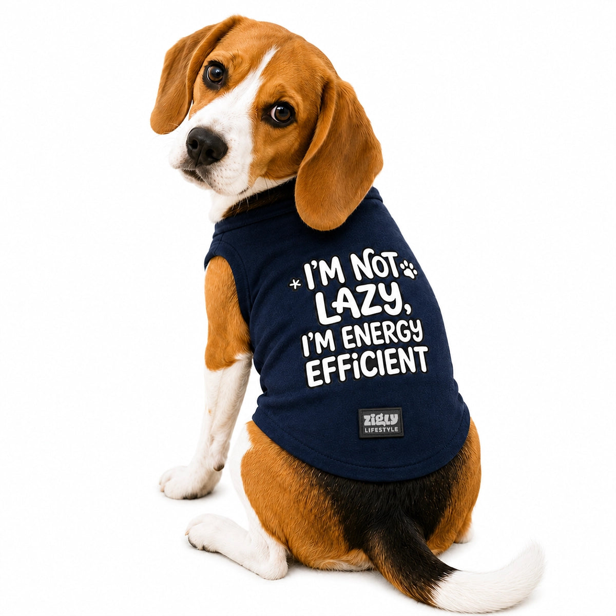 Zigly Lifestyle Energy Efficient Dog T-Shirt - Navy