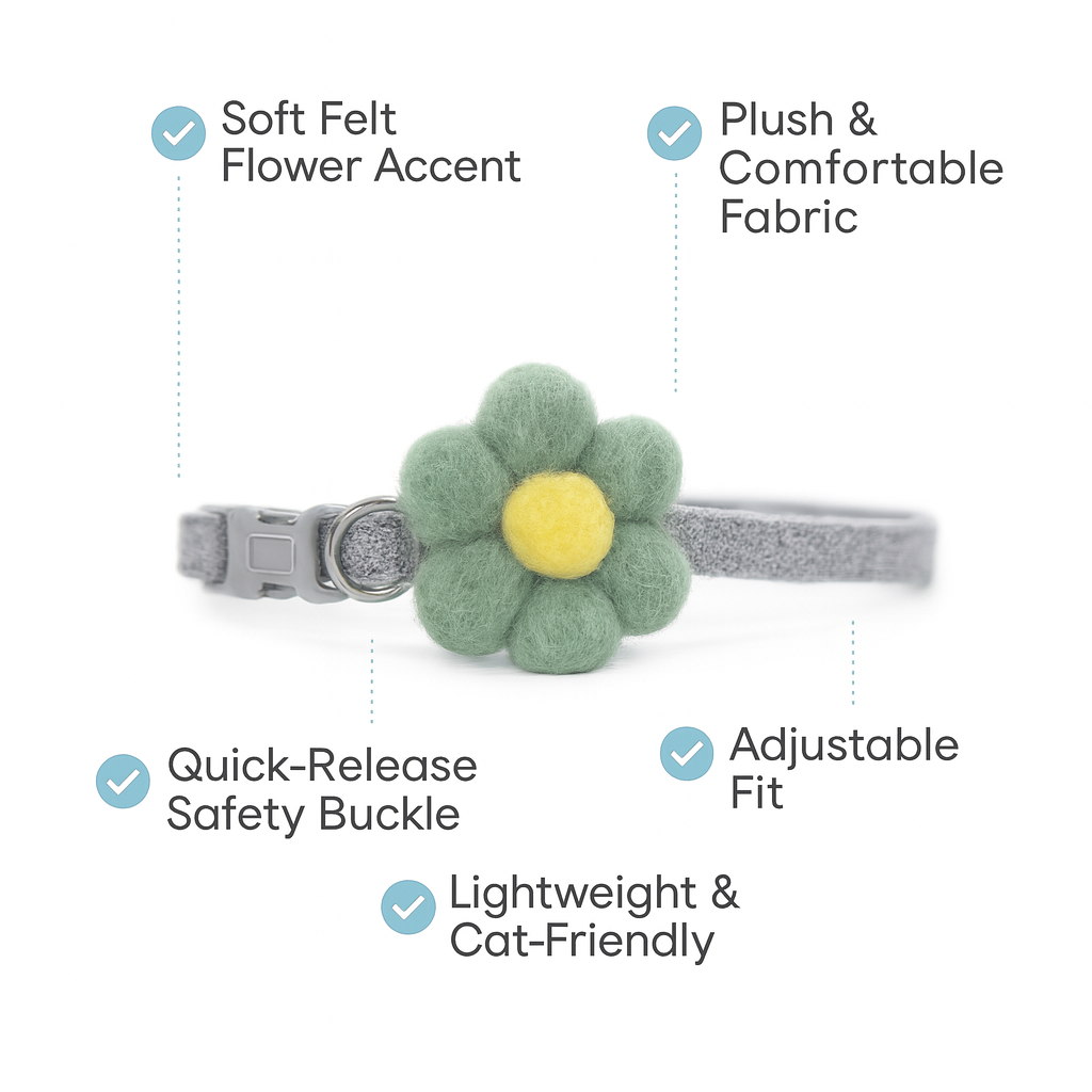 ZL Blossom Bloom Olive Cat Collar