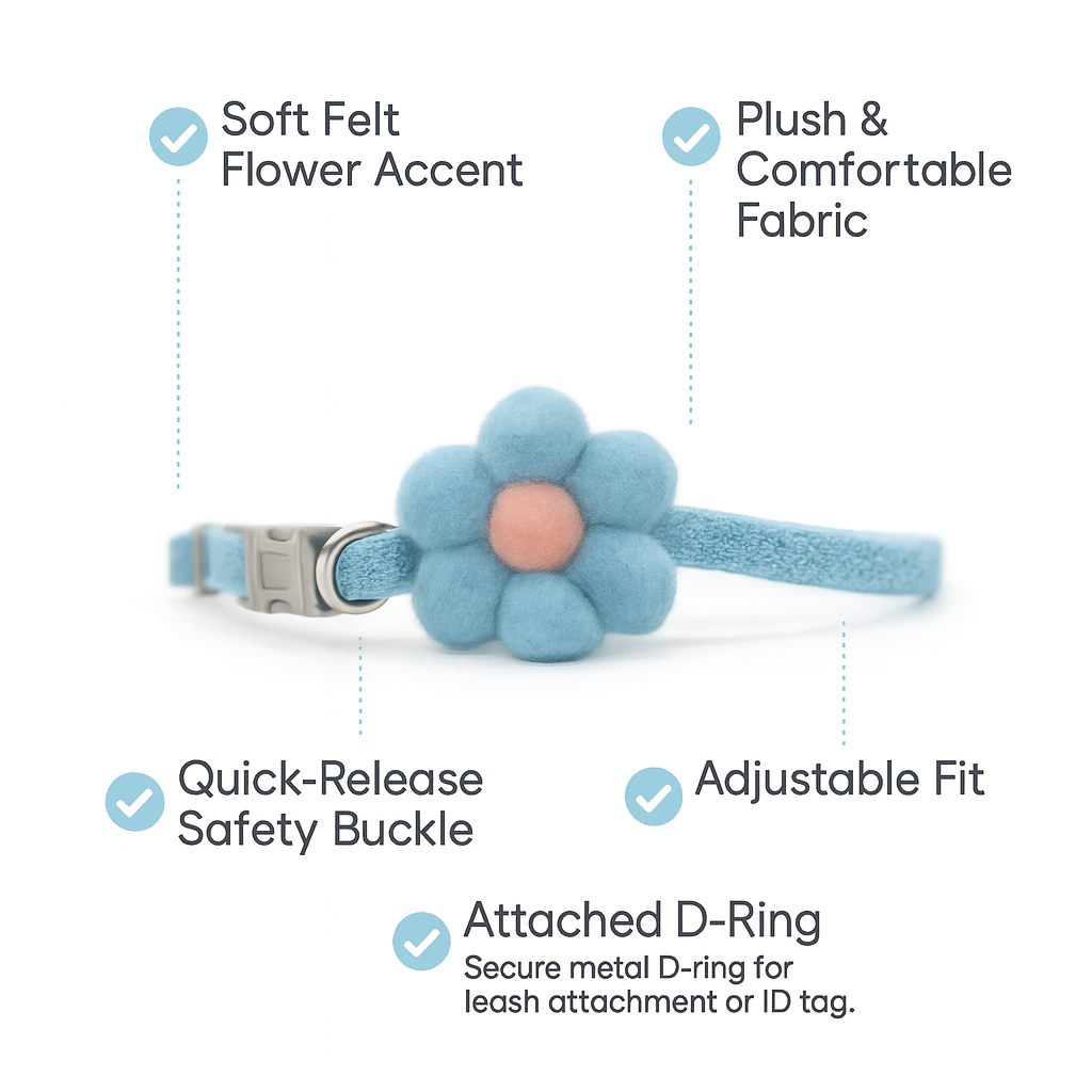 ZL Blossom Bloom Bluebell Cat Collar