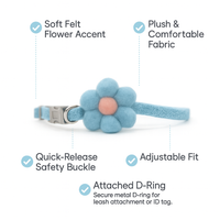 ZL Blossom Bloom Bluebell Cat Collar