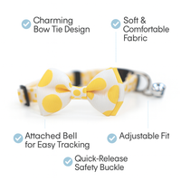 ZL Sunny Dot Bell & Bow Cat Collar