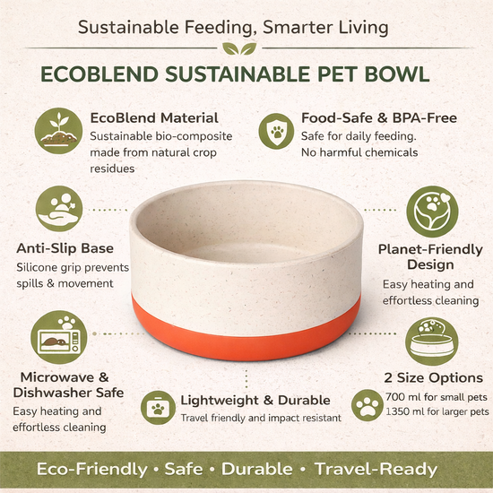 ZL Rice Husk Dog Bowl – Orange