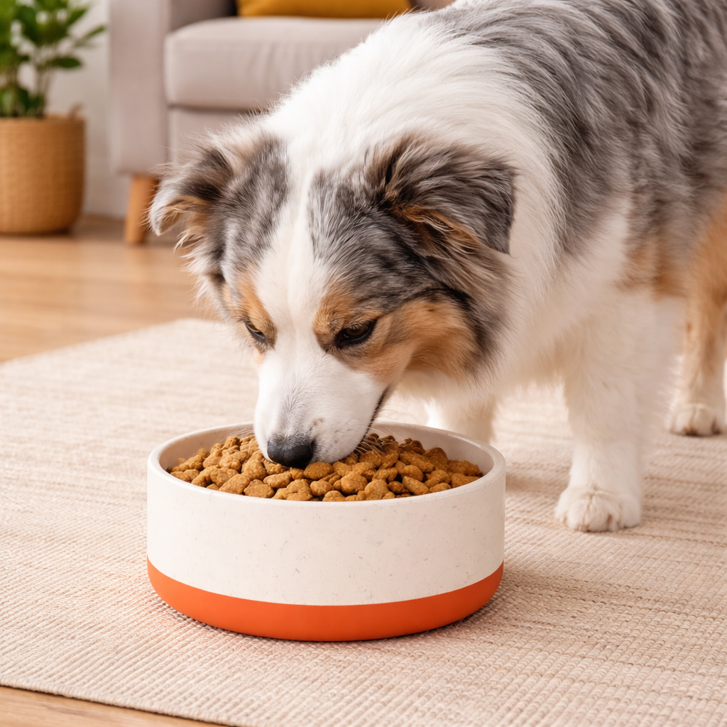 ZL Rice Husk Dog Bowl – Orange