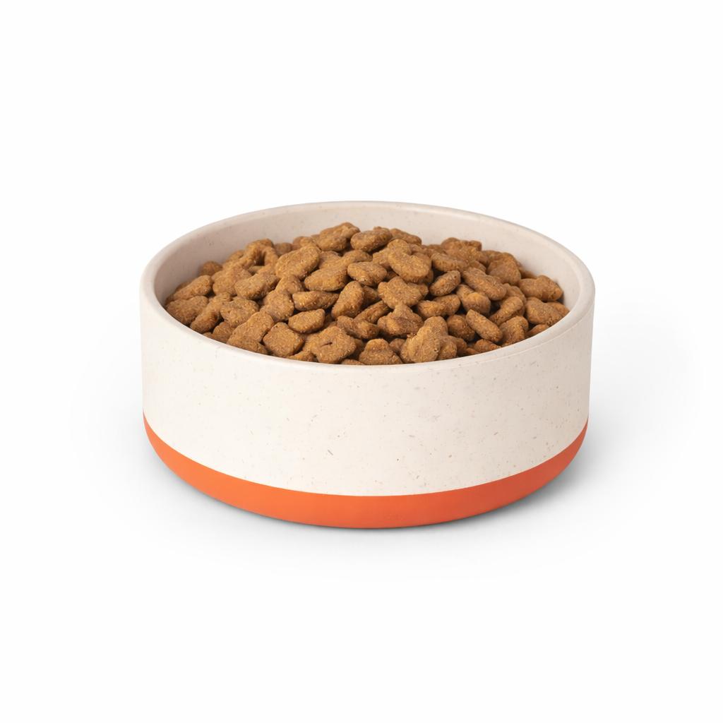 ZL Rice Husk Dog Bowl – Orange