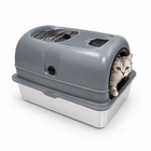 Catmos Stainless Steel Enclosed Cat Litter Box - Grey - 61x41x41cm (LxWxH)